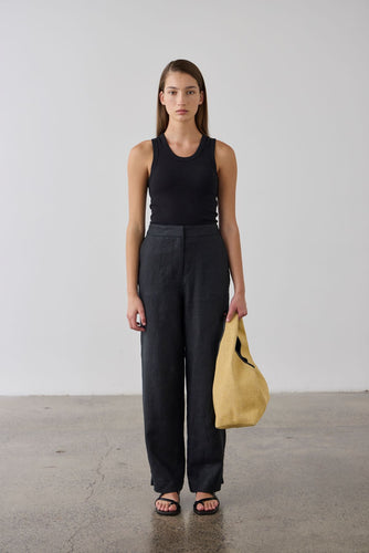 Laing Tab Cuff Pant - Black Hyde Boutique