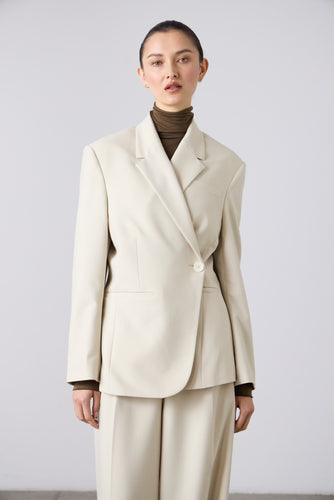 Laing Wrapover Blazer - Champagne Hyde Boutique