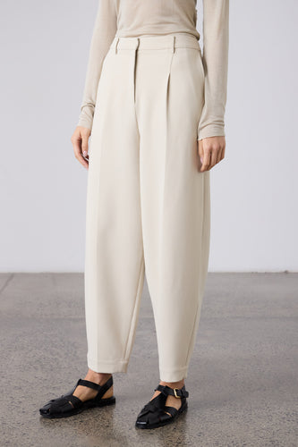 Laing Britta Barrel Leg Trouser - Bone Hyde Boutique