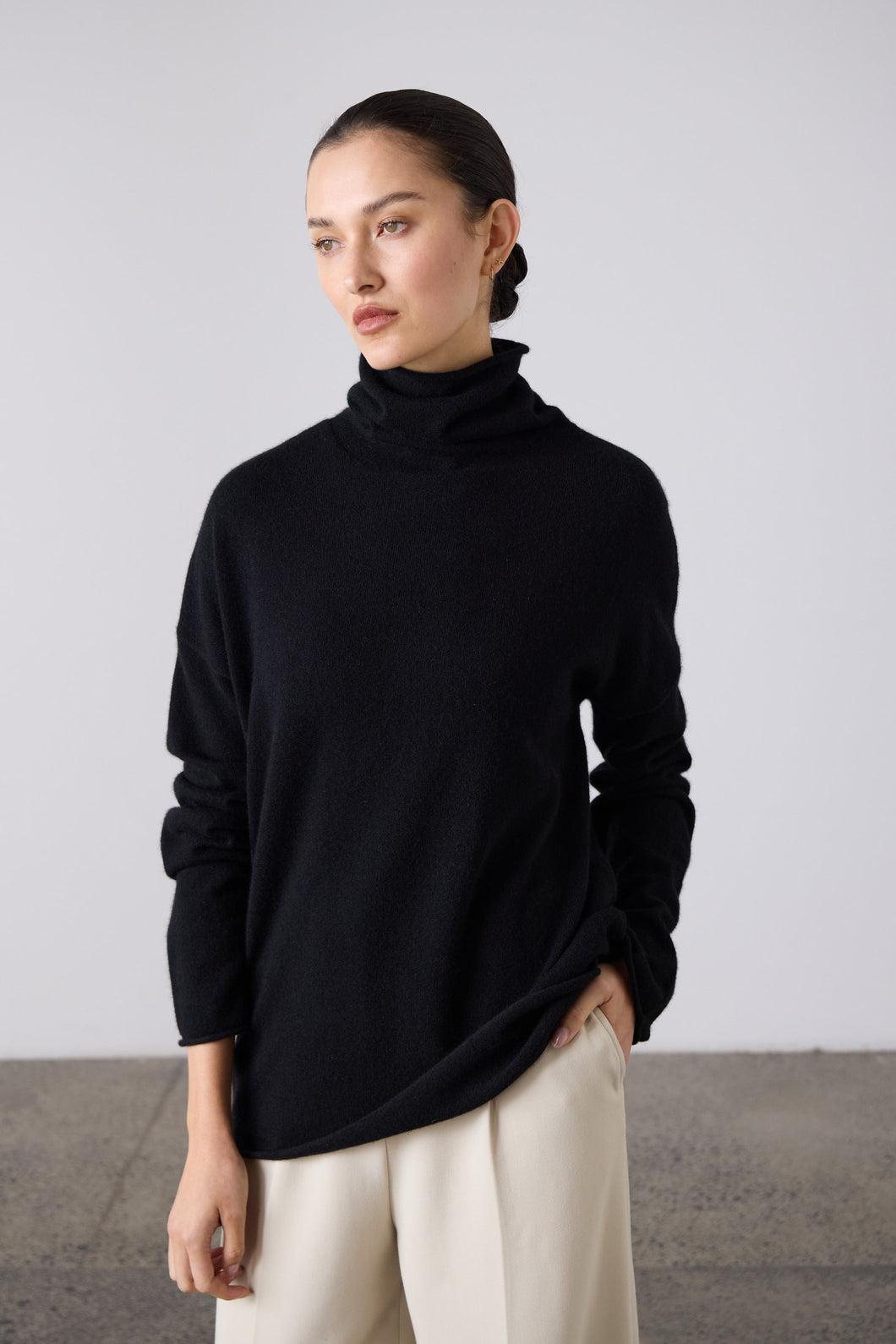 Laing Mara Funnel Neck - Black Hyde Boutique