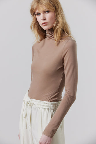 Laing Tencel Layering Polo - Cafe  Hyde Boutique   