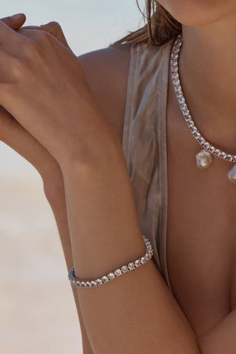 Amber Sceats Levant Tennis Bracelet - Crystal  Hyde Boutique   