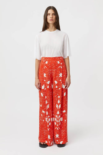 Camilla and Marc Manu Silk Pant - Red Manu Print | LW  Hyde Boutique   