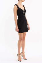 Load image into Gallery viewer, Rebecca Vallance Margo Bow Mini Dress - Black  Hyde Boutique   
