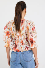 Load image into Gallery viewer, Ivy + Jack Melodic Shirred Body Short Sleeve Top - Sunrise Meadow Hyde Boutique
