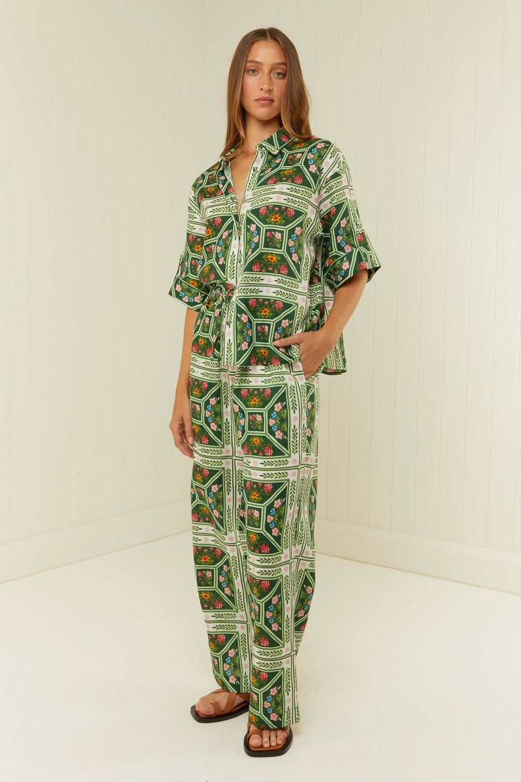 Palm Noosa Mirage Pant - Flora Tile  Hyde Boutique   