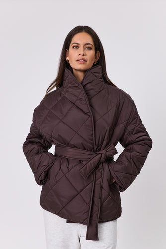 Marlow Montana Wrap Coat - Carob Hyde Boutique