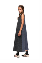 Load image into Gallery viewer, NOM*d Replay Dress - Black n Blue Stripe Hyde Boutique
