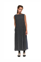 Load image into Gallery viewer, NOM*d Replay Dress - Black n Blue Stripe Hyde Boutique
