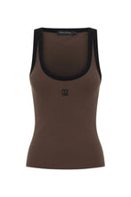 Load image into Gallery viewer, Camilla and Marc Nora Contrast Bind Scoop Neck Tank - Mocha/Black  Hyde Boutique   
