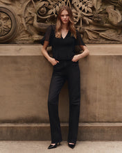 Load image into Gallery viewer, Paige Stevie Straight Jean - Black Void
