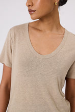 Load image into Gallery viewer, Marlow Noto Linen Tee - Taupe. Hyde Boutique
