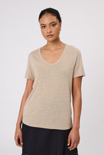 Load image into Gallery viewer, Marlow Noto Linen Tee - Taupe. Hyde Boutique
