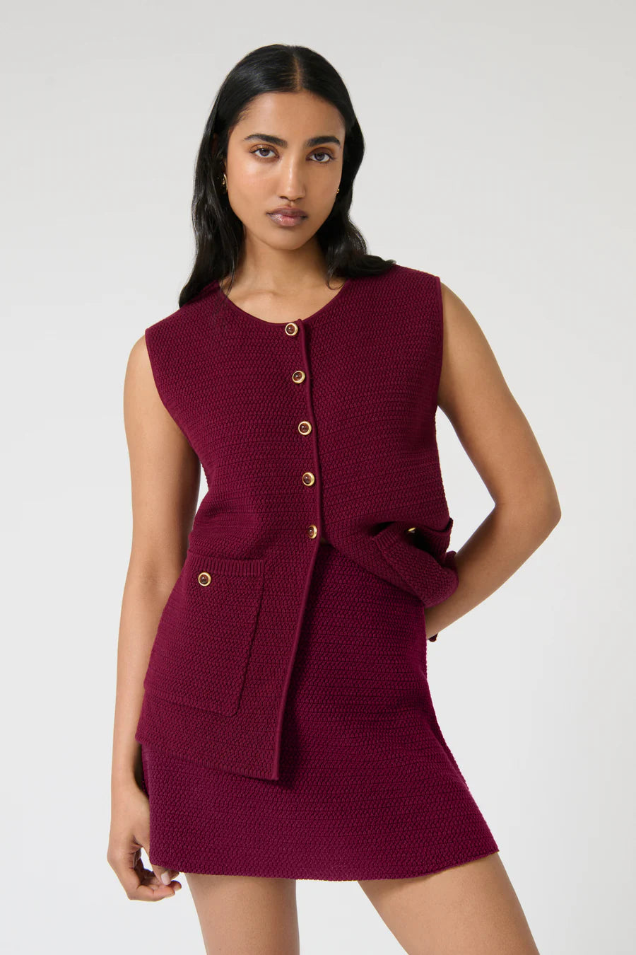 ONTE Helena Gilet - Plum