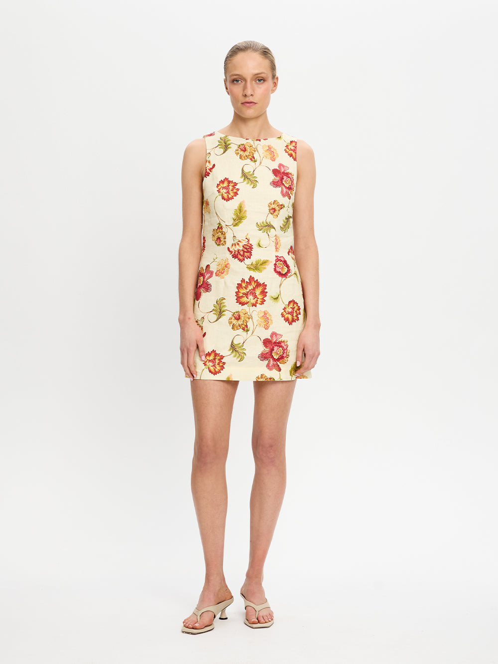 Kivari Odessa Mini Dress - Butter/Red Hyde Boutique