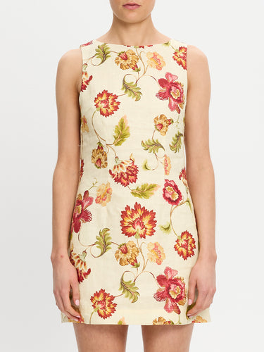 Kivari Odessa Mini Dress - Butter/Red Apparel > Women > Clothing > Dresses > Mini Dresses > Kivari Hyde Boutique