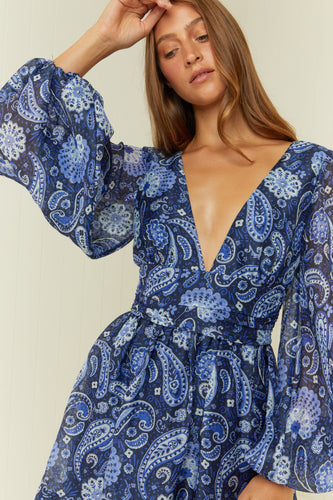 Palm Noosa Lucia Dress - Blue Paisley  Hyde Boutique   