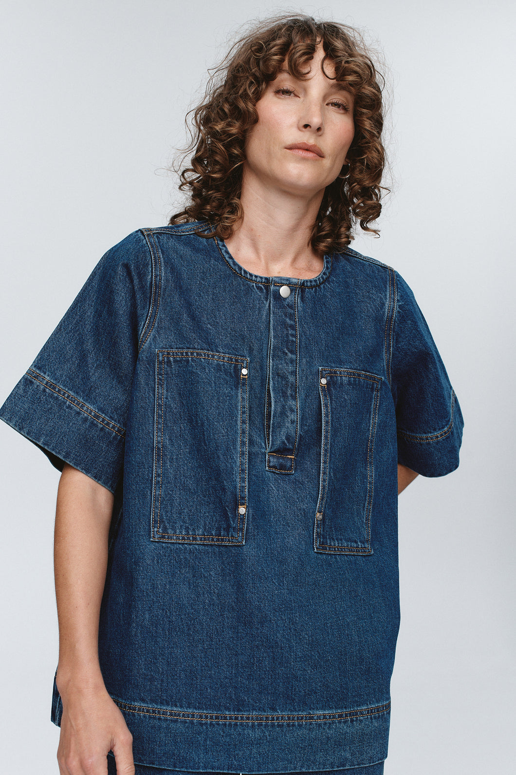 Marle Patch Pocket Shirt - Washed Indigo Hyde Boutique