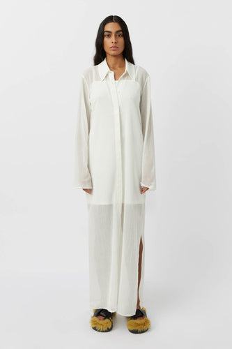 Camilla and Marc Pia Sheer Texture Dress - Cream | LW  Hyde Boutique   