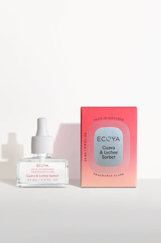 Ecoya Plug In Diffuser Fragrance Flask - Guava & Lychee Sorbet PRE ORDER  Hyde Boutique   