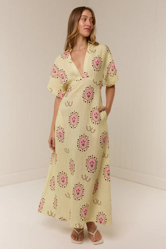 Palm Noosa Jasmine Dress - Savana Tile Arriving Soon Hyde Boutique