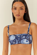 Load image into Gallery viewer, Palm Noosa Crop Top Bandeau - Blue Paisley  Hyde Boutique   
