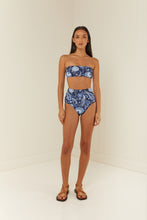 Load image into Gallery viewer, Palm Noosa Crop Top Bandeau - Blue Paisley  Hyde Boutique   
