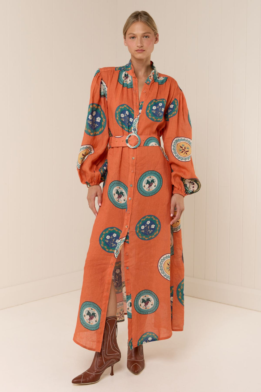 Palm Noosa Noddy Dress - Orange Plates Hyde Boutique