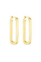 Load image into Gallery viewer, Porter Oval Hoops - Gold  Hyde Boutique   
