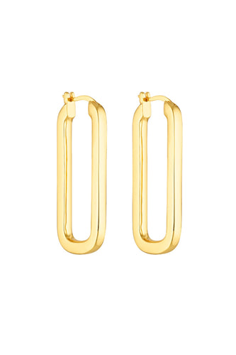 Porter Oval Hoops - Gold  Hyde Boutique   