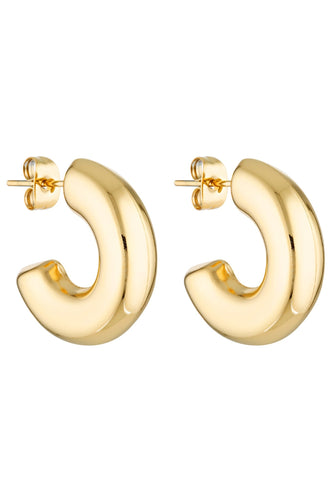 Porter Medium Chubby Earrings - Gold  Hyde Boutique   