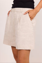 Load image into Gallery viewer, Stories Be Told Literal Linen Pleat Front Shorts - Natural
