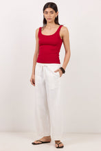 Load image into Gallery viewer, Ivy + Jack Transit Pull On Waist Tie Barrel Leg Pants - White Hyde Boutique
