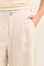 Load image into Gallery viewer, RE:UNION Label Curator Linen Pleat Front Wide Leg Pants - Natural
