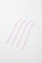 Load image into Gallery viewer, Willow &amp; Mae Pink Straight Reuseable Pk 4 Glass Drinking Straws Hyde Boutique

