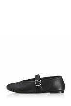 Load image into Gallery viewer, Alias Mae Pip Flats - Black Leather Hyde Boutique
