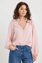 Load image into Gallery viewer, Ivy + Jack Premise Top - Blush Stripe Apparel > Women > Clothing > Tops > Blouses > Printed Blouses > Stories Be Told Hyde Boutique
