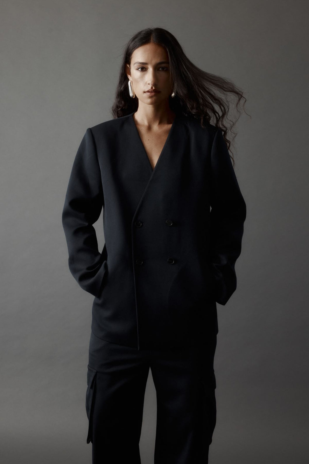 Rebe Joel Blazer - Navy Hyde Boutique