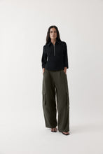 Load image into Gallery viewer, Rebe Zip-Front Polo - Black Hyde Boutique
