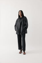 Load image into Gallery viewer, Rebe Shearling-Collar Leather Jacket - Black Arriving Next Week Hyde Boutique
