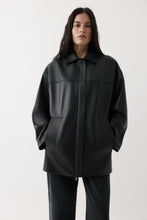 Load image into Gallery viewer, Rebe Shearling-Collar Leather Jacket - Black Arriving Next Week Hyde Boutique
