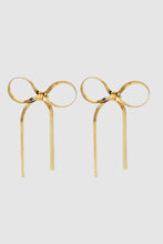 Load image into Gallery viewer, Castel &amp; Co Ribbon Earrings - Gold Hyde Boutique
