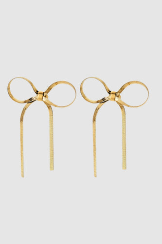 Castel & Co Ribbon Earrings - Gold Hyde Boutique