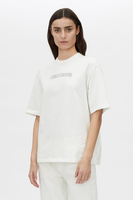 Camilla and Marc Rigel Logo Tee - White Hyde Boutique
