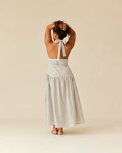 Load image into Gallery viewer, Ruby Relaxe Halter Dress - Olive Stripe

