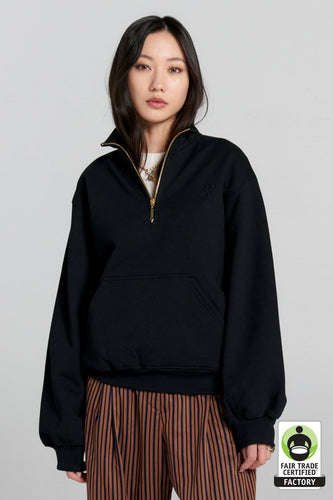 Karen Walker Runaway College Zip Up Sweatshirt - Black Hyde Boutique