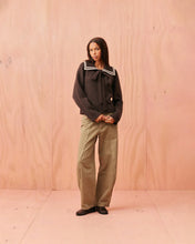 Load image into Gallery viewer, Ruby Swann Sweater - Java Cream Stripe

