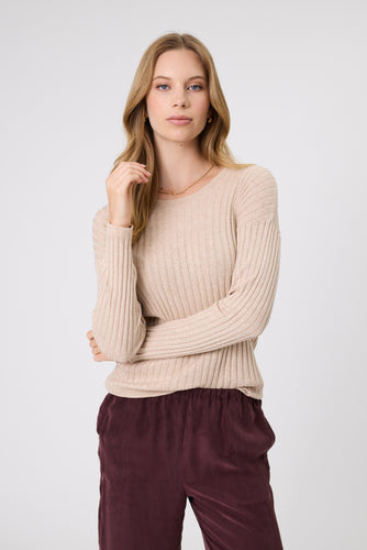 Marlow Reign Long Sleeve Knit - Wheat Hyde Boutique