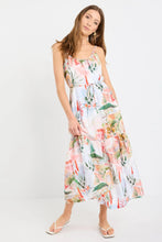 Load image into Gallery viewer, Among The Brave Relax Strappy Tiered Midi Dress - Tuscan Sunset
