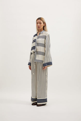 Remain Brynn Shirt - Ivory with Navy Stripe  Hyde Boutique   